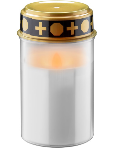 
74367 GOOBAY - Vela funeraria LED con Temporizador Blanca , IP44