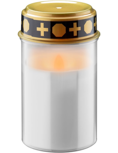 
74367 GOOBAY - Vela funeraria LED con Temporizador Blanca , IP44