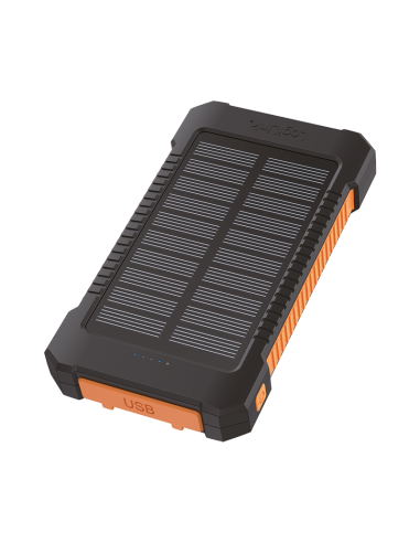 
PA0321 LOGILINK - Bateria Externa Power Bank  6000  Solar 2 puertos USB-A de control de calidad y 1 puerto USB-C Negro Naranj