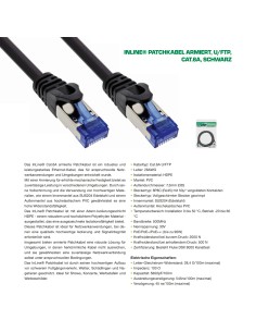 
75503S  LOGILINK - Latiguillo CAT 6A, U/FTP,  3,00 metros , Negro, Armado InLine  2