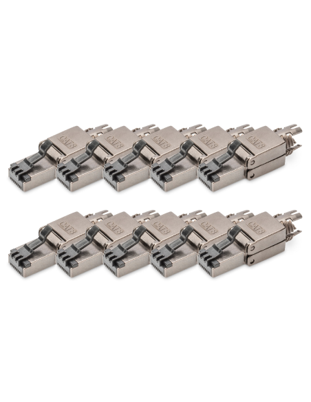
DN-93837-10 Conector RJ45 Cat 8.1 STP Sin Herramientas METAL Digitus   (PRECIO 10 UNIDADES)   (EMBALAJE  10/50)