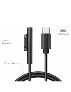 
Logilink PA0342 Cable de carga USB-C to Microsoft Surface 1,80 m Negro 2