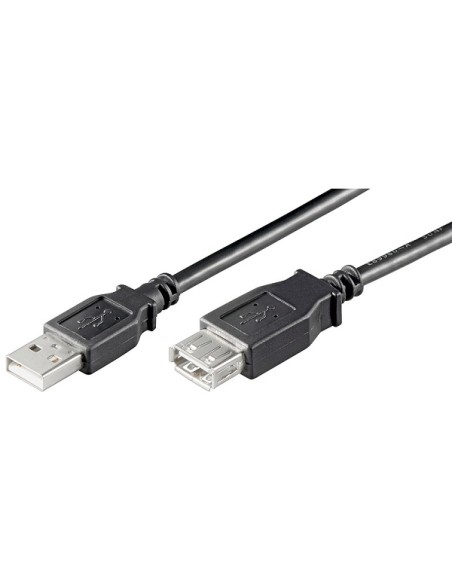 
Cable USB 2.0 AM-AH HQ 0.30 m Negro