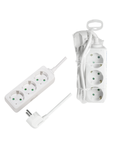 
LPS205 Regleta de  3 tomas sin interruptor Blanca 1.4m 16A 3500W Logilink