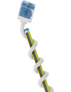 
74286 Latiguillo CAT 6A, U/FTP,  1.00 m, Blanco, LSZH-TPE  Slim Delgado Goobay