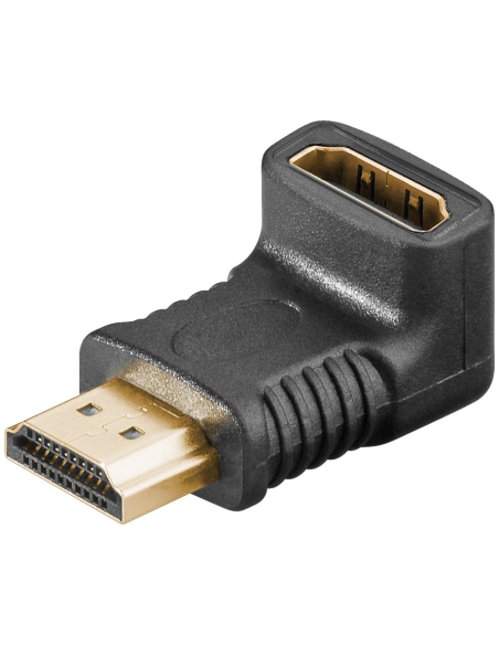 
51727 GOOBAY - Adaptador HDMI Hembra a HDMI Macho Codo 270°  Vertical, 4K/60Hz Goobay