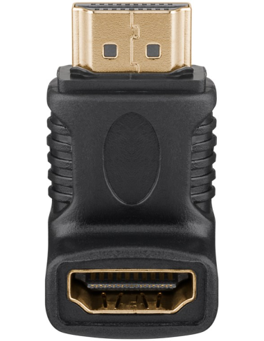 
51727 GOOBAY - Adaptador HDMI Hembra a HDMI Macho Codo 270°  Vertical, 4K/60Hz Goobay