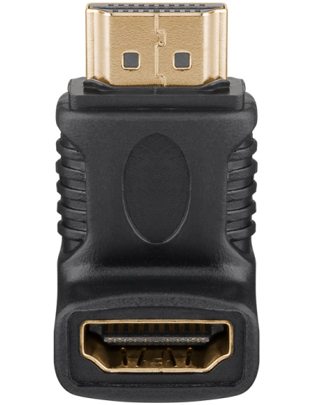 
51727 GOOBAY - Adaptador HDMI Hembra a HDMI Macho Codo 270°  Vertical, 4K/60Hz Goobay