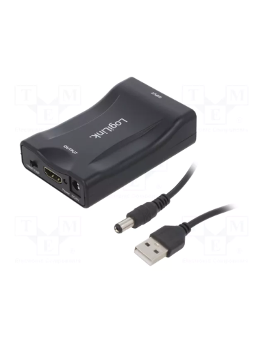 
CV0160 Convertidor de vídeo, EuroConector/F a HDMI-A/F, 1080p, negro