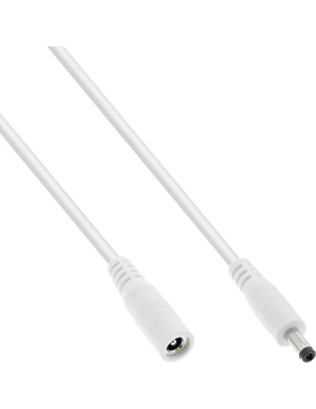 
26903D Cable de extension DC 4.00 x 1.70 mm  3 metros Macho Hembra Blanco