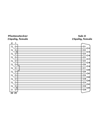 
33225B Bracket Puerto Paralelo (IDC26H/DB25H) 0.34m