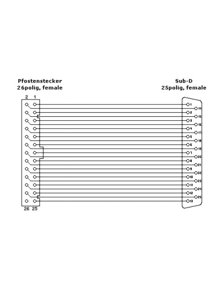 
33225B Bracket Puerto Paralelo (IDC26H/DB25H) 0.34m