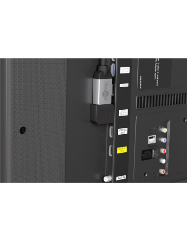 
51724 GOOBAY - Adaptador HDMI Hembra a HDMI Macho Codo 90°  Horizontal, 4K/60Hz Goobay