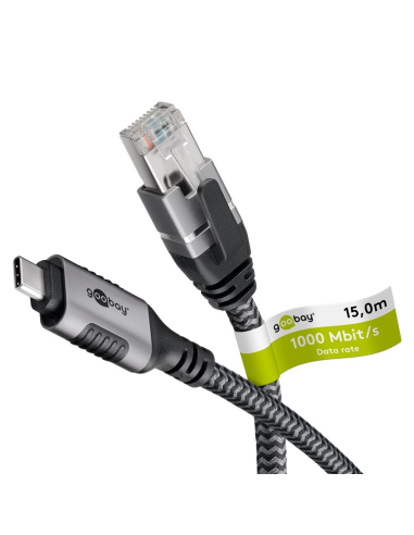 
70755 GOOBAY - USB-C 3.1 to RJ45 Ethernet Cable, 15 m