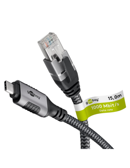 
70755 GOOBAY - USB-C 3.1 to RJ45 Ethernet Cable, 15 m