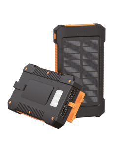 
PA0321 LOGILINK - Bateria Externa Power Bank  6000  Solar 2 puertos USB-A de control de calidad y 1 puerto USB-C Negro Naranj