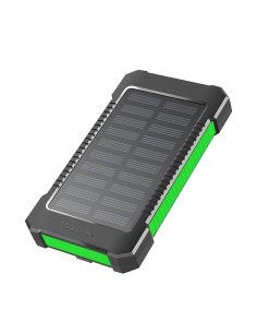 
PA0303 Bateria Externa Power Bank  8000  Solar 2 puertos USB-A de control de calidad Linterna Negro Verde Logilink