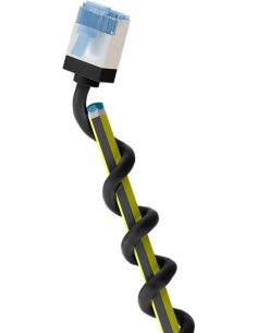 
74318 Latiguillo CAT 6A, U/FTP,  1.00 m, Negro, LSZH-TPE  Slim Delgado Goobay