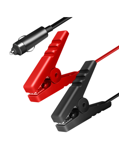 
CP0400 LOGILINK - Cable adaptador de corriente, encendedor de cigarrillos/M a pinza de cocodrilo, negro/rojo, 2 m Logilink