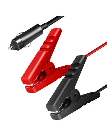 
CP0400 LOGILINK - Cable adaptador de corriente, encendedor de cigarrillos/M a pinza de cocodrilo, negro/rojo, 2 m Logilink