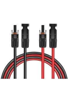 
PHC0101 Juego de cables de extensión para paneles solares, MC4/Macho a MC4/Hembra, 6 mm², CU,  2 m, Rojo y Negro Logilink