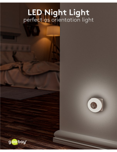 
64566 GOOBAY - Luz LED nocturna enchufable Redonda Goobay Ejemplo 2