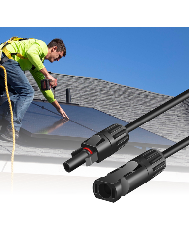 
PHC0101 Juego de cables de extensión para paneles solares, MC4/Macho a MC4/Hembra, 6 mm², CU,  2 m, Rojo y Negro Logilink