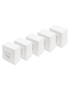 
DN-9006/B5-N Toma de Pared Montaje Superficie x 5 UNIDADES  Cat.6, 2 x RJ45 FTP, color blanco RAL9003 Digitus
