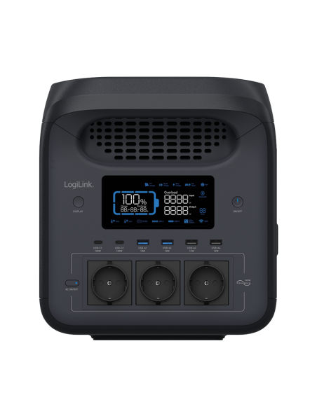 
PPS1800 LOGILINK - Estacion de Carga portatil 1800W LiFePO4 battery Tuya compatible Logilnk