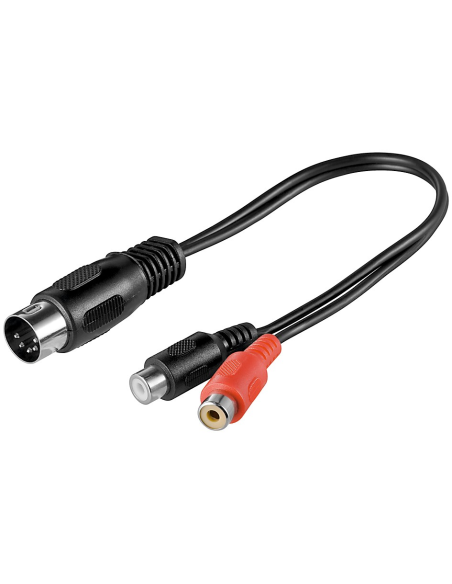 
Adaptador Din5 Macho a 2X RCA Hembra 0,20cm