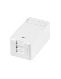 
NK4079 Caja de superficie para 1 módulo keystone, con cierre de resorte . Blanco RAL9003 Logilink