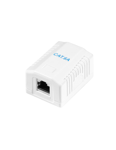 
NP0096 Roseta montaje en superficie Cat.6A, 1 x RJ45 FTP, color blanco  RAL9003 Blanco Logilink