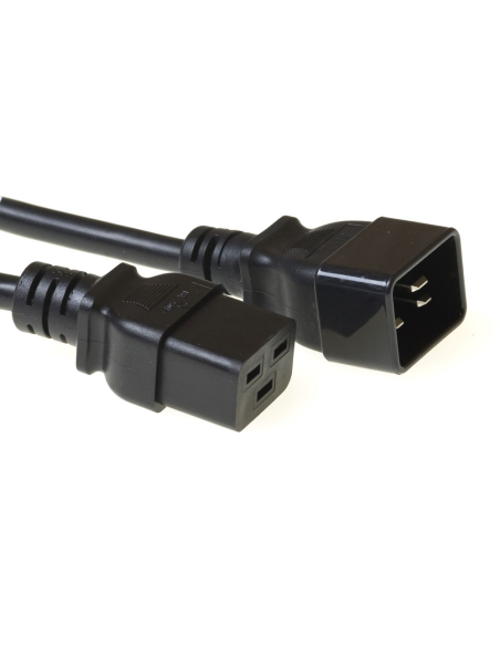 
AK5023 Cable Extension C19 a C20 2,00 m Negro 230V / 16A