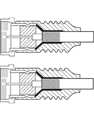 
11725 GOOBAY - Cable de antena SAT (<70 dB), doble blindaje, 5 m, blanco, antipolvo - F Macho <=> F Macho