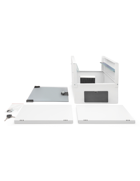 
DN-49104 Armario Mural 10" 12U 592x315x300 mm, color Gris (RAL 7035) Puerta de Cristal SOHO-PREMONTADO  partes