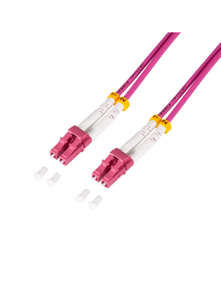 Cable de conexión de fibra óptica Armado OM4, Duplex LC/UPC - LC/UPC, 2,0 m