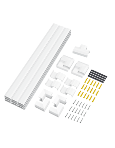 
KAB0110  Kit de canaleta de Pared (67 Piezas) para instalación en Pared, Color Blanco Logilink