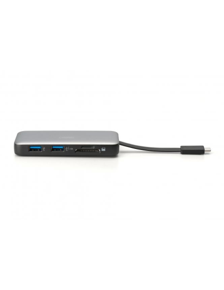 
DA-70916 DIGITUS - USB-C Travel Docking Station, 7 puertos 1xHDMI,2xUSB3.0,1xRJ45,1xSD,1xMicroSD,1xUSB-CPD