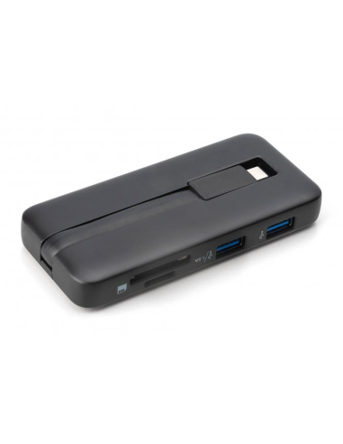 
DA-70916 DIGITUS - USB-C Travel Docking Station, 7 puertos 1xHDMI,2xUSB3.0,1xRJ45,1xSD,1xMicroSD,1xUSB-CPD