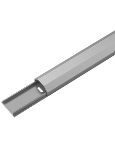 
90666 Canaleta de Aluminio para Cables, Plata, 110 x 3,3 x 1,8 cm Goobay
