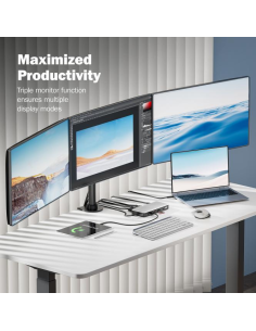 
DA-70917 DIGITUS USB-C docking station, 11-port  2x HDMI, 1x DP 2x USB-A, 1x USB-C, 1x RJ45, 1x DC, 1x Audio 2