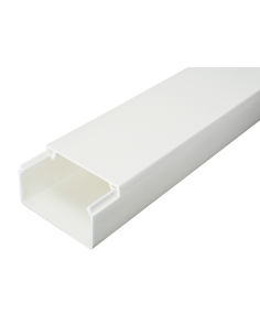 
480057040M Canaleta de Plastico para Cables, Blanco, 2000 x 7,0 x 4,0 cm fijacion por tornillo