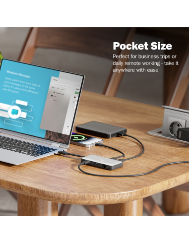 
DA-70916 DIGITUS - USB-C Travel Docking Station, 7 puertos 1xHDMI,2xUSB3.0,1xRJ45,1xSD,1xMicroSD,1xUSB-CPD