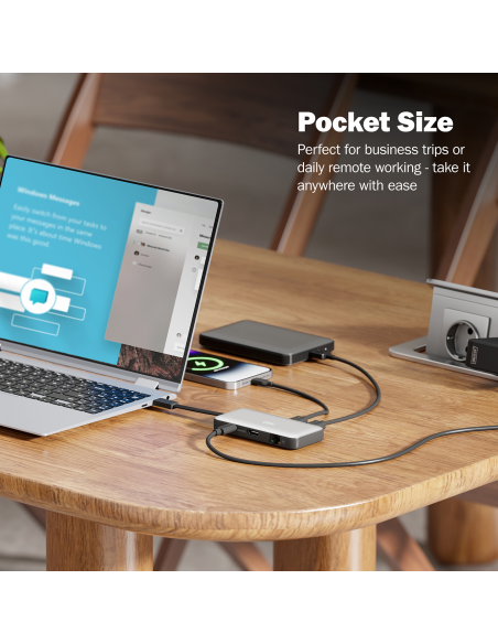 
DA-70916 DIGITUS - USB-C Travel Docking Station, 7 puertos 1xHDMI,2xUSB3.0,1xRJ45,1xSD,1xMicroSD,1xUSB-CPD