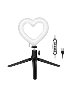 
LogiLink AA0155 - Trípode LED en Forma de corazón (96 Leds) con 17 Efectos dinámicos de luz y 15 Modos de Color RGB  2