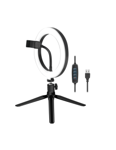 
AA0158 Anillo de luz para smartphone con trípode y controlador, Ø 20 cm