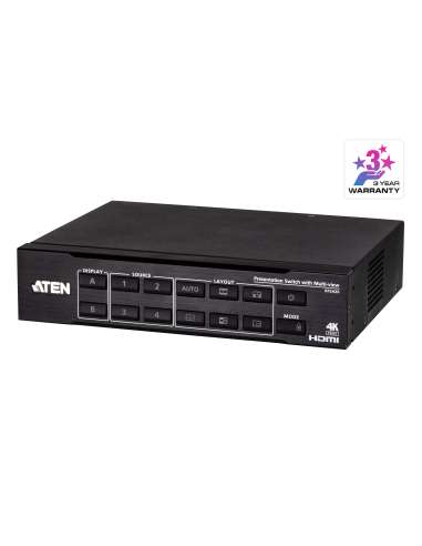 
VP2420 ATEN - 4 x 2 True 4K HDMI Switch de presentaciones con Multi-view Nuevo