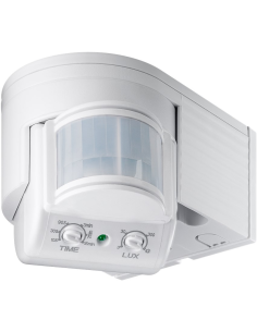 
95175 GOOBAY - Sensor de movimiento PIR Exterior Blanco Goobay. Montaje en pared montado en superficie; Detección de 180 °, a