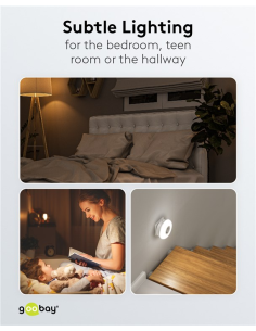 
64566 GOOBAY - Luz LED nocturna enchufable Redonda Goobay Ejemplo