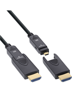 
17930O  Cable HDMI A-A 30 metros Optico activo 8K 60Hz  48Gbps Inline Conector Desmontable
